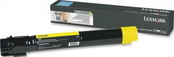 Картридж лазерный Lexmark C950X2YG для принтеров C950x, желтый, 22000 стр.