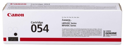 Тонер-картридж Canon 054Bk для принтеров MF645Cx/ MF643Cdw/ MF641Cw/ LBP621/ 623, черный, 1500 стр.