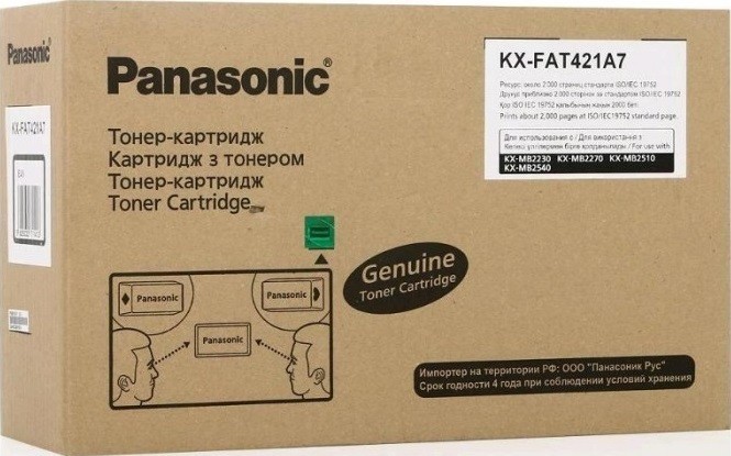 Картридж Panasonic KX-FAT421A оригинальный для Panasonic  KX-MB2230/ 2270/ 2510/ 2540, 2000 страниц