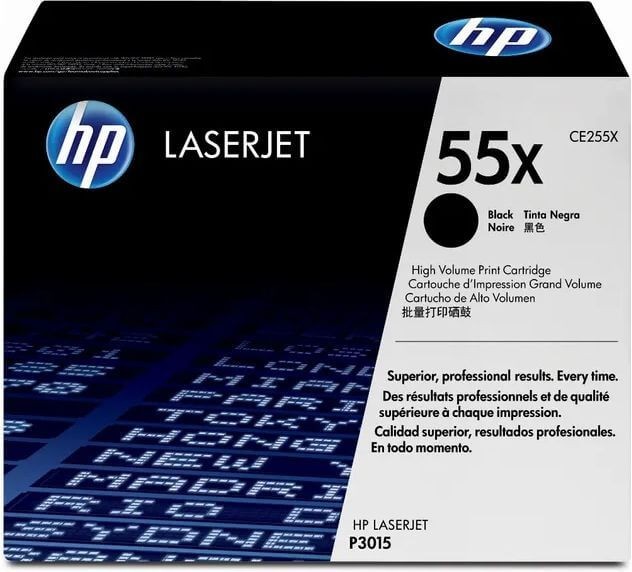 Картридж HP CE255X (55X) оригинальный для принтеров LaserJet P3010/ P3015d/ P3015dn/ P3015n/ P3015x black, 12500 страниц
