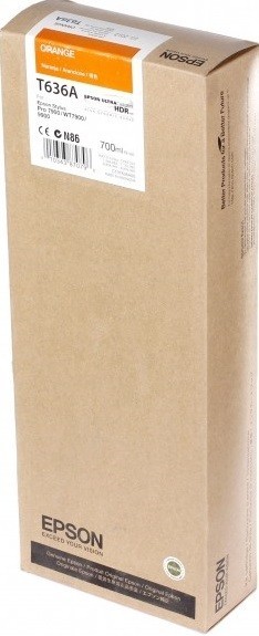 Картридж струйный Epson оригинальный C13T636A00 для Stylus Pro 7900/9900 Orange 700 ml