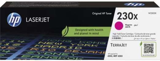 Картридж HP W2303X (230X) оригинальный для HP Color LaserJet Pro 4203/ MFP 4303, пурпурный, увеличенный, 5500 стр.
