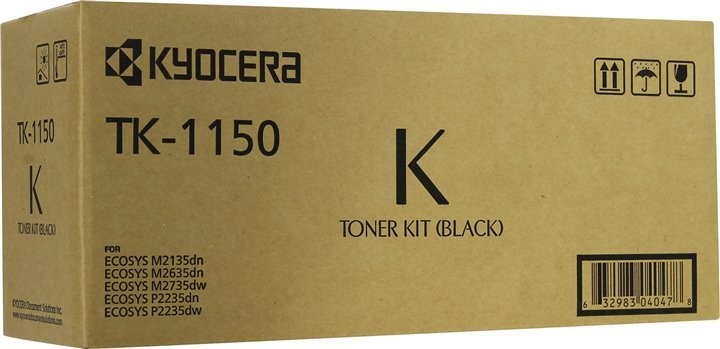 Картридж Kyocera TK-1150 (1T02RV0NL0) оригинальный для принтеров P2235dn,P2235dw, M2135dn,M2635dn,M2735dw (3000 стр.)