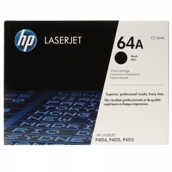 Картридж HP CC364A (64A) оригинальный для принтеров LaserJet P4014/ P4014n/ P4014nw/ P4015/ P4015n/ P4015tn/ P4515/ P4515dn/ P4515n/ P4515tn/ P4515x/ P4515xm black, 10000 страниц