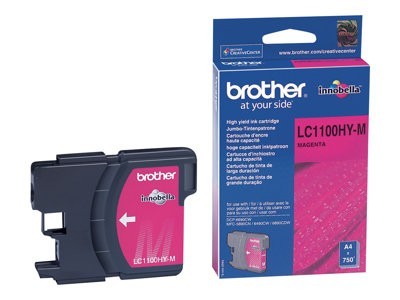 Картридж струйный Brother LC-1100HYM (LC1100HYM) оригинальный для принтеров DCP-6690CW/ MFC-5890CN/ 6490CW/ 6890CDW, LC1100HYM, пурпурный, 750 стр.