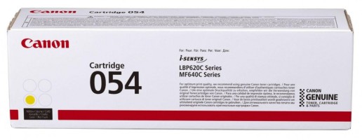 Тонер-картридж Canon 054Y для принтеров MF645Cx/ MF643Cdw/ MF641Cw/ LBP621/ 623, желтый, 1200 стр.