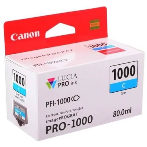 Картридж струйный Canon PFI-1000 C для принтеров Pixma MG5740/  MG6840/  MG7740, 80  мл