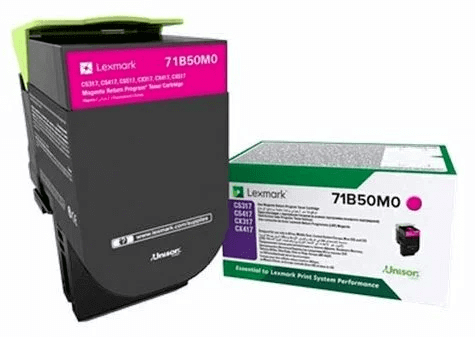 Картридж лазерный Lexmark 71B50M0 для принтеров CS317dn/ CS417dn/ CS517de/ CX317dn/ CX417dn/ CX5, пурпурный, 2300 стр.