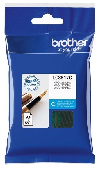 Картридж струйный Brother (LC-3617C / LC3617C) оригинальный для принтеров MFCJ3530/ 3930, голубой, 550 стр.