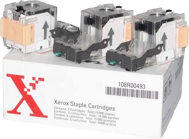 Картридж со скрепками Xerox 108R00493 оригинальный для принтера Xerox WorkCentre 56xx/ 35/ 45/ 55/ 165/ 175/ 232/ 275/ DC535/ DC545/ DC555, 3*5000 шт.