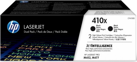 Картридж HP CF410XF / CF410XD (410X) оригинальный для принтеров LaserJet M452/ M477, чёрный, двойная упаковка 2*6500 страниц