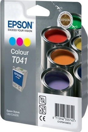 Картридж струйный Epson оригинальный C13T04104010 T041 для ST C62/CX 3200 цв