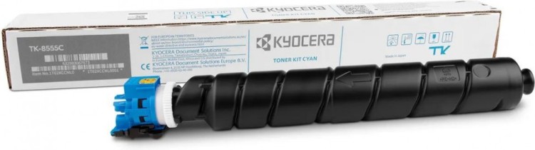 Картридж Kyocera TK-8555C (1T02XCCNL0) оригинальный для принтеров TASKalfa 5054ci/ 6054ci/ 7054ci, голубой, 24 000 стр.