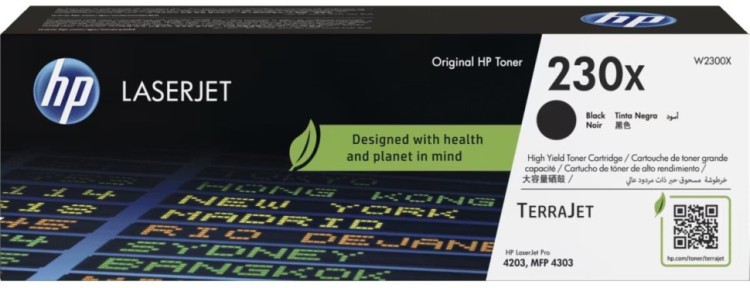 Картридж HP W2300X (230X) оригинальный для HP Color LaserJet Pro 4203/ MFP 4303, чёрный, увеличенный, 7500 стр. Картридж HP W2300X (230X) оригинальный для HP Color LaserJet Pro 4203/ MFP 4303, чёрный, увеличенный, 7500 стр.