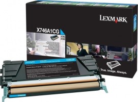 Картридж лазерный Lexmark X746A1CG для принтеров X746/748, голубой, 7000 стр.