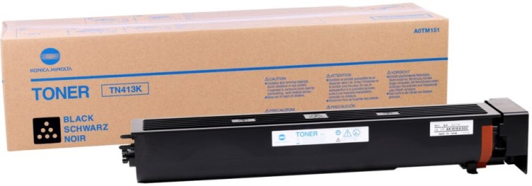 Картридж Konica-Minolta TN-413K (A0TM151) оригинальный для принтеров bizhub С452, чёрный, 45000 стр.