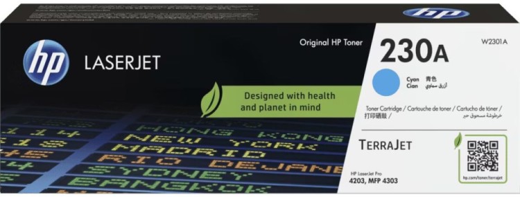 Картридж HP W2301A (230A) оригинальный для HP Color LaserJet Pro 4203/ MFP 4303, голубой, 1800 стр. Картридж HP W2301A (230A) оригинальный для HP Color LaserJet Pro 4203/ MFP 4303, голубой, 1800 стр.