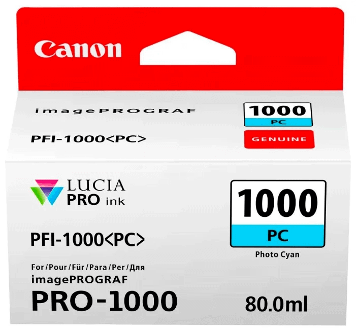 Картридж струйный Canon PFI-1000 PC для принтеров Pixma MG5740/  MG6840/  MG7740, 80  мл