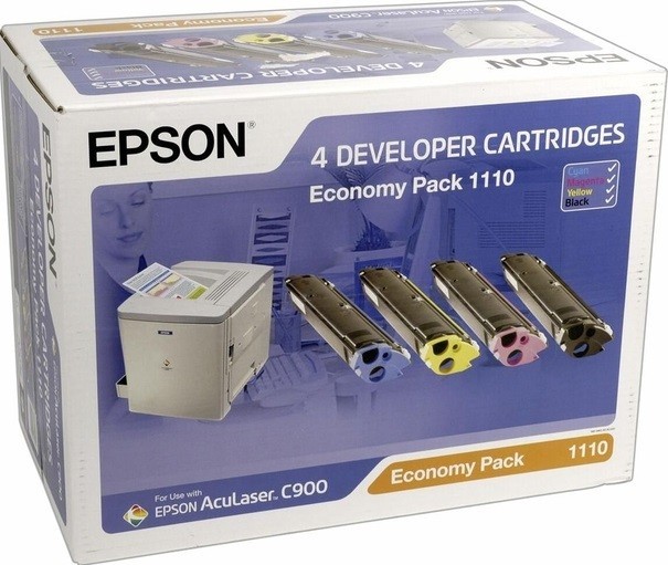 C13S051110 оригинальный картридж Epson для принтера Epson C1900/900 AcuLaser компл.+цв (эконом.уп-ка) black