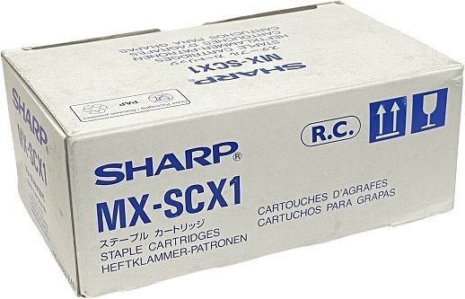 Картридж со скрепками Sharp (MX-SCX1/MXSCX1 оригинальный для Sharp AR-5726/ AR-5731/ Nova/ Jupiter/ Lotus/ Orion/ Griffin/ Phoenix/ NANO, (3*5000 шт.) Картридж со скрепками Sharp (MX-SCX1/MXSCX1 оригинальный для Sharp AR-5726/ AR-5731/ Nova/ Jupiter/ Lotus/ Orion/ Griffin/ Phoenix/ NANO, (3*5000 шт.)