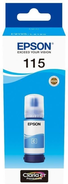 Epson C13T07D24A оригинальные чернила EcoTank (115 Cyan) для Epson L8160/ L8180, голубой, 70мл