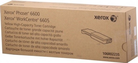 Картридж Xerox 106R02235 оригинальный для Xerox Phaser 6600, WorkCentre 6605, yellow увеличенный (6000 страниц)