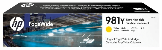 Картридж оригинальный HP 981 (L0R15A) для HP PageWide 556/ 586, желтый