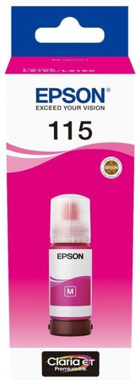 Epson C13T07D34A оригинальные чернила EcoTank (115 Magenta) для Epson L8160/ L8180, пурпурный, 70мл