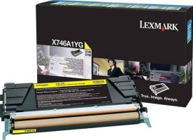 Картридж лазерный Lexmark X746A1YG для принтеров X746/748, желтый, 7000 стр.