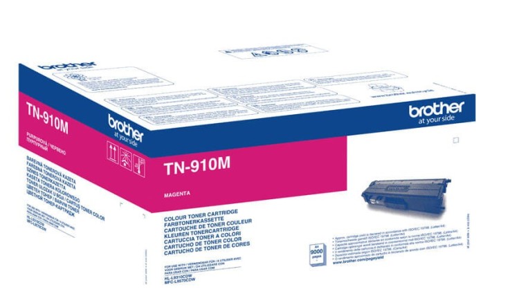 Картридж лазерный Brother TN-910M (TN910M) оригинальный для принтеров HLL9310CDW/ MFCL9570CDW, magenta (9 000 стр.)