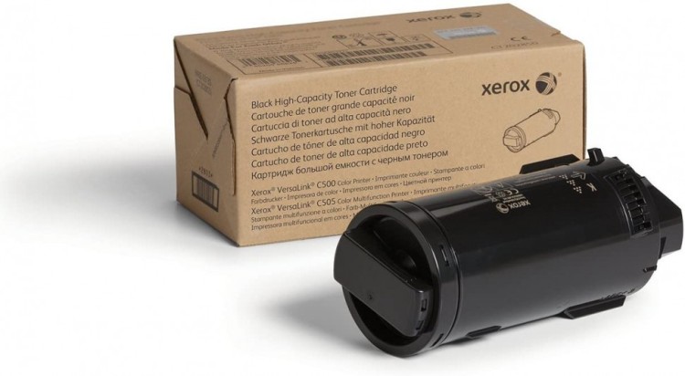 Картридж Xerox 106R03887 оригинальный для принтера Xerox VersaLink C500/ C505, black, увеличенный (12 100 стр.)