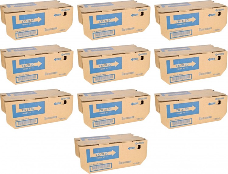 Набор картриджей Kyocera TK-3130 (1T02LV0NL0) оригинальных (10 штук) для принтеров FS-4200DN/ FS-4300DN, black, 10*25000 страниц Набор картриджей Kyocera TK-3130 (1T02LV0NL0) оригинальных (10 штук) для принтеров FS-4200DN/ FS-4300DN, black, 10*25000 страниц