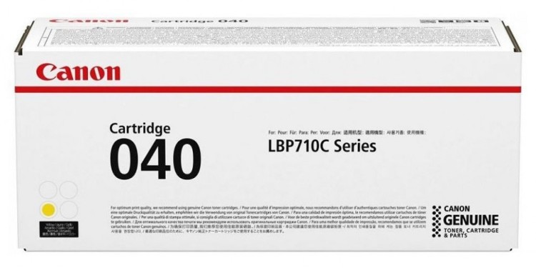 Тонер-картридж Canon 040Y для принтеров LBP710Cx/ 712Cx, желтый, 5400 стр.