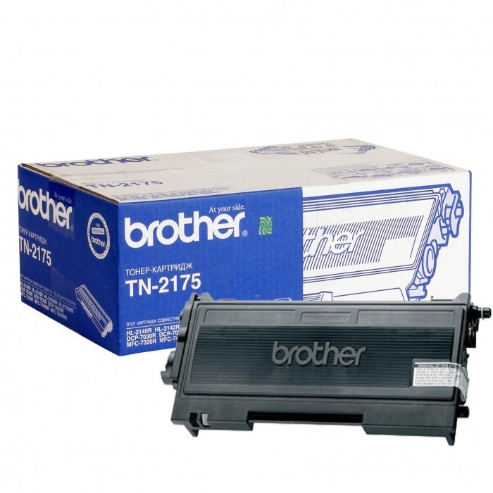 Картридж лазерный Brother TN-2175 (TN2175) оригинальный для принтеров HL-2140/ 2170/ 2140R/ 2142R/ 2150NR/ 2170WR/ MFC-7320R/ 7440NR/ 7840WR/ DCP-7030R/ 7032R/ 7045NR black (2 600 стр.)