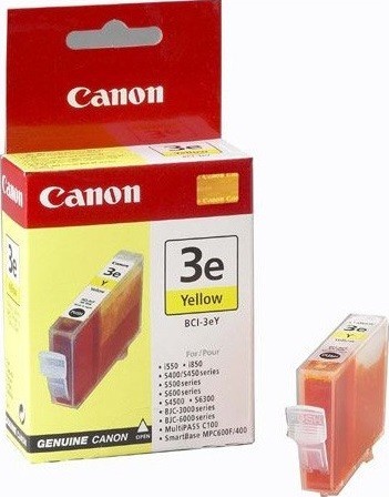 Картридж струйный Canon BCI-3eY для принтеров i550/ i850/ S400/ S450/ S500/ S600/ S4500/ S6300/ BJC-3000/ 6000,  310 стр.