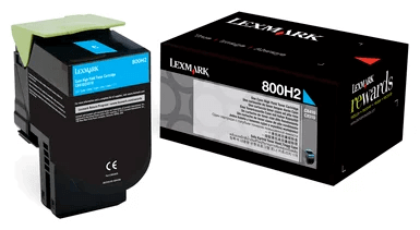Картридж лазерный Lexmark 80C8HCE для принтеров CX310/ 410/ 510, голубой, 3000 стр.