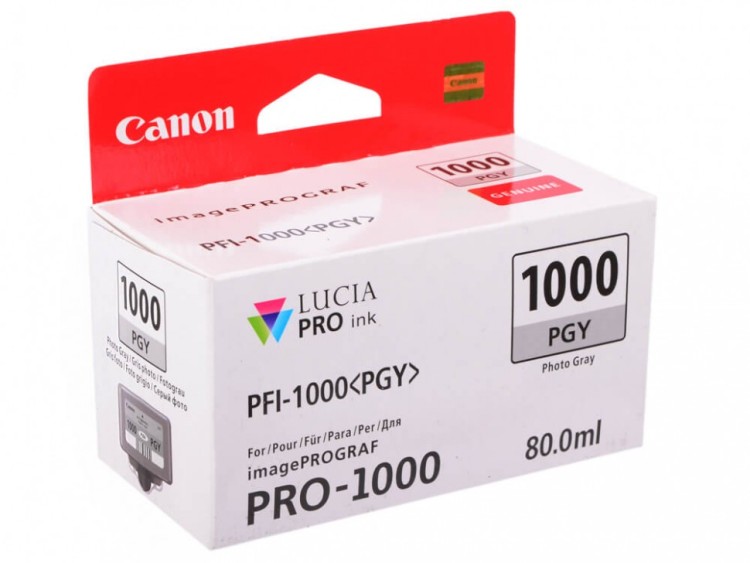 Картридж струйный Canon PFI-1000 PGY для принтеров Pixma MG5740/  MG6840/  MG7740, 80  мл