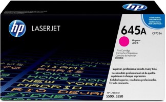 Картридж HP C9733A (645A) оригинальный для принтеров Color LaserJet 5500/ 5500n/ 5500dn/ 5500dtn/ 5500hdn/ 5550n/ 5550dn/ 5550dtn/ 5550hdn/ 5550dsn magenta, 12000 страниц
