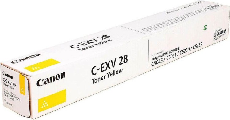 Картридж Canon C-EXV28Y (2801B002) оригинальный для iR C5030/ C5035/ C5045/ C5051, жёлтый, 38000 стр.