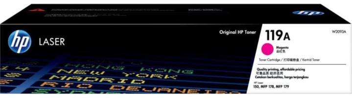 Картридж HP W2093A (119A) Magenta оригинальный для HP Color Laser 150a/ 150nw, MFP 178nw/ 179fnw, пурпурный, 700 стр.