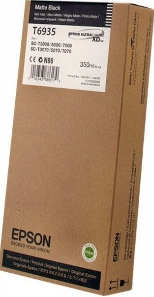 Картридж струйный Epson оригинальный C13T693500 для SC-T3000/T5000/T7000 UltraChrome XD Matte Black T693500 (350 мл)