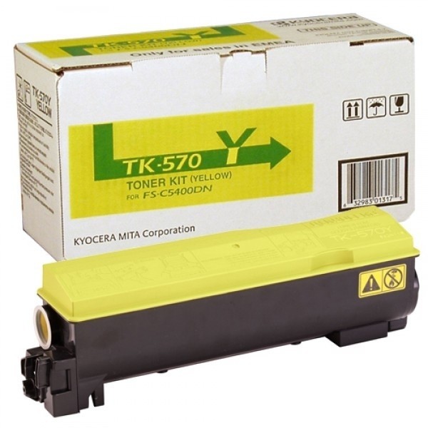 Картридж Kyocera TK-570Y (1T02HGAEU0) оригинальный для принтеров FS-C5400DN/ P7035CDN yellow, 12000 страниц