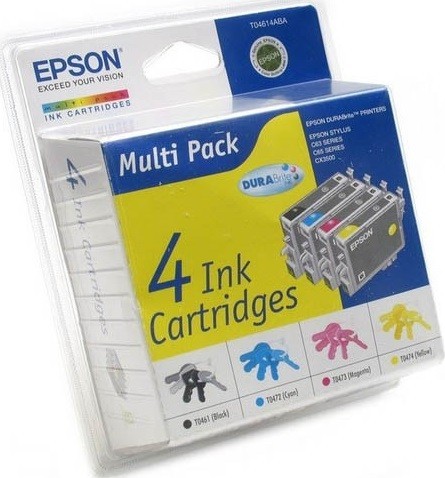 Картридж струйный Epson оригинальный T04614ABA/T0462 Epson ST C63/65 (комплект 4 шт) C13T04624A10