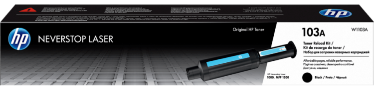 Картридж HP W1103A (103A) оригинальный для принтеров Neverstop Laser 1000a/ 1000w/ 1200a/ 1200w, 2500 стр.
