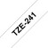 Кассета с лентой для печати наклеек Brother оригинальная TZE-241 (TZe241) для P-Touch, лента 18мм*8м, чёрный на белом