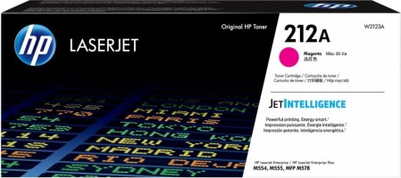 Картридж HP 212A (W2123A) оригинальный для принтеров CLJ Enterprise M554/ M555/ M578, пурпурный, 4500 страниц