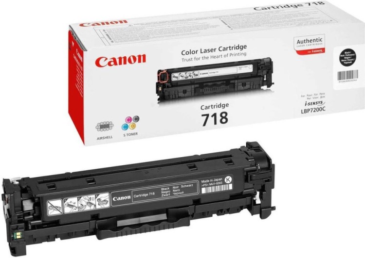 Тонер-картридж Canon 718BK для принтеров LBP-7200, LBP-7660, LBP-7680, MF8330, MF8340, MF8350, MF8360, MF8380, черный, 3400 стр. Тонер-картридж Canon 718BK для принтеров LBP-7200, LBP-7660, LBP-7680, MF8330, MF8340, MF8350, MF8360, MF8380, черный, 3400 стр.