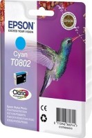 Картридж струйный Epson оригинальный C13T08024021 T0802 голубой, стандартной емкости P50/PX660 security version
