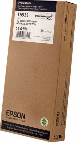Картридж струйный Epson оригинальный C13T693100 для SC-T3000/T5000/T7000 UltraChrome XD Photo Black T693100 (350 мл)