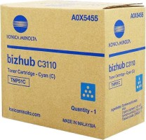 Картридж Konica-Minolta TNP-51C (A0X5455) оригинальный для принтеров bizhub C3110, голубой, 5000 стр.